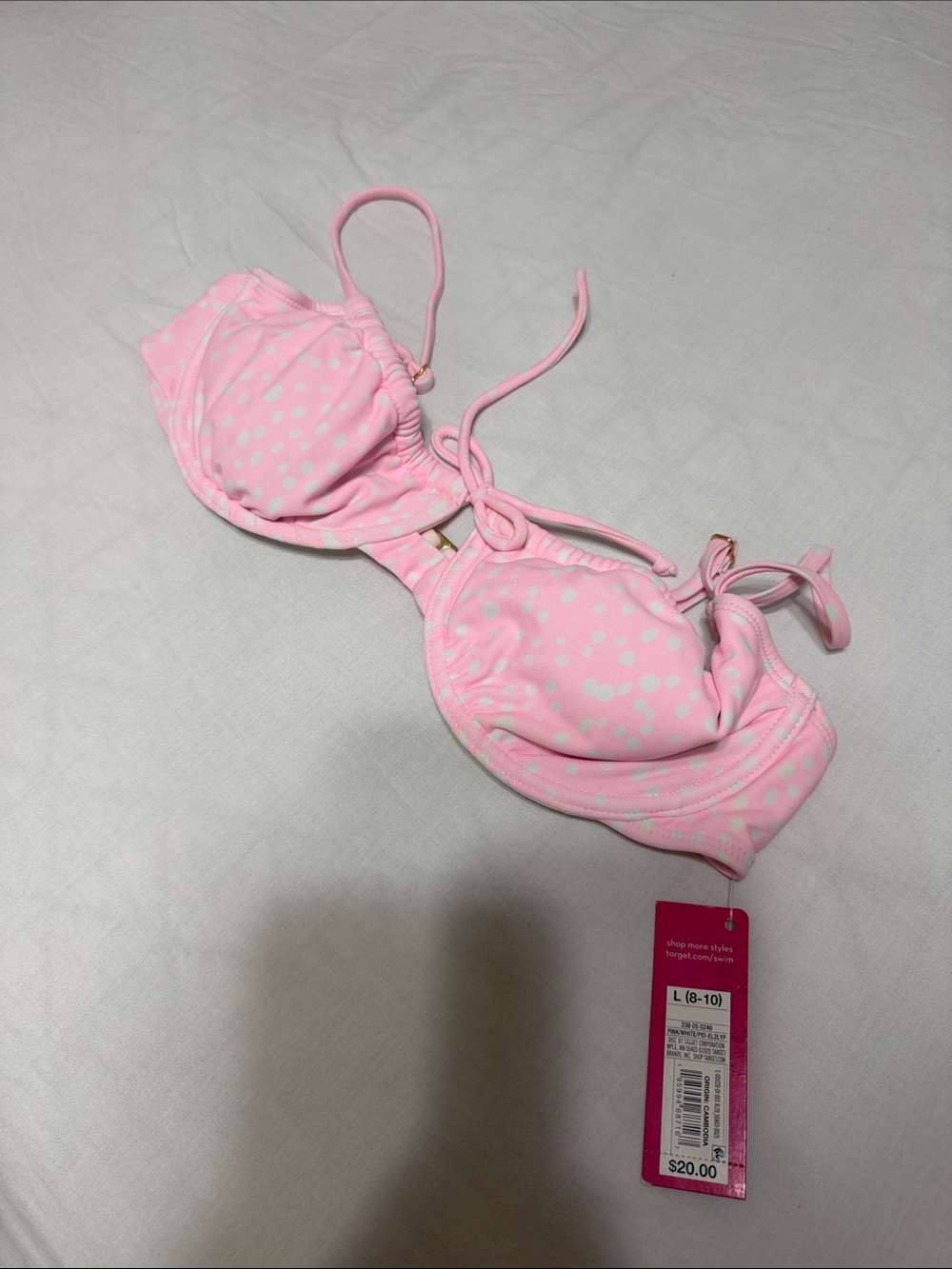 Target Xhilaration Pink Polka Dot Bikini Top
